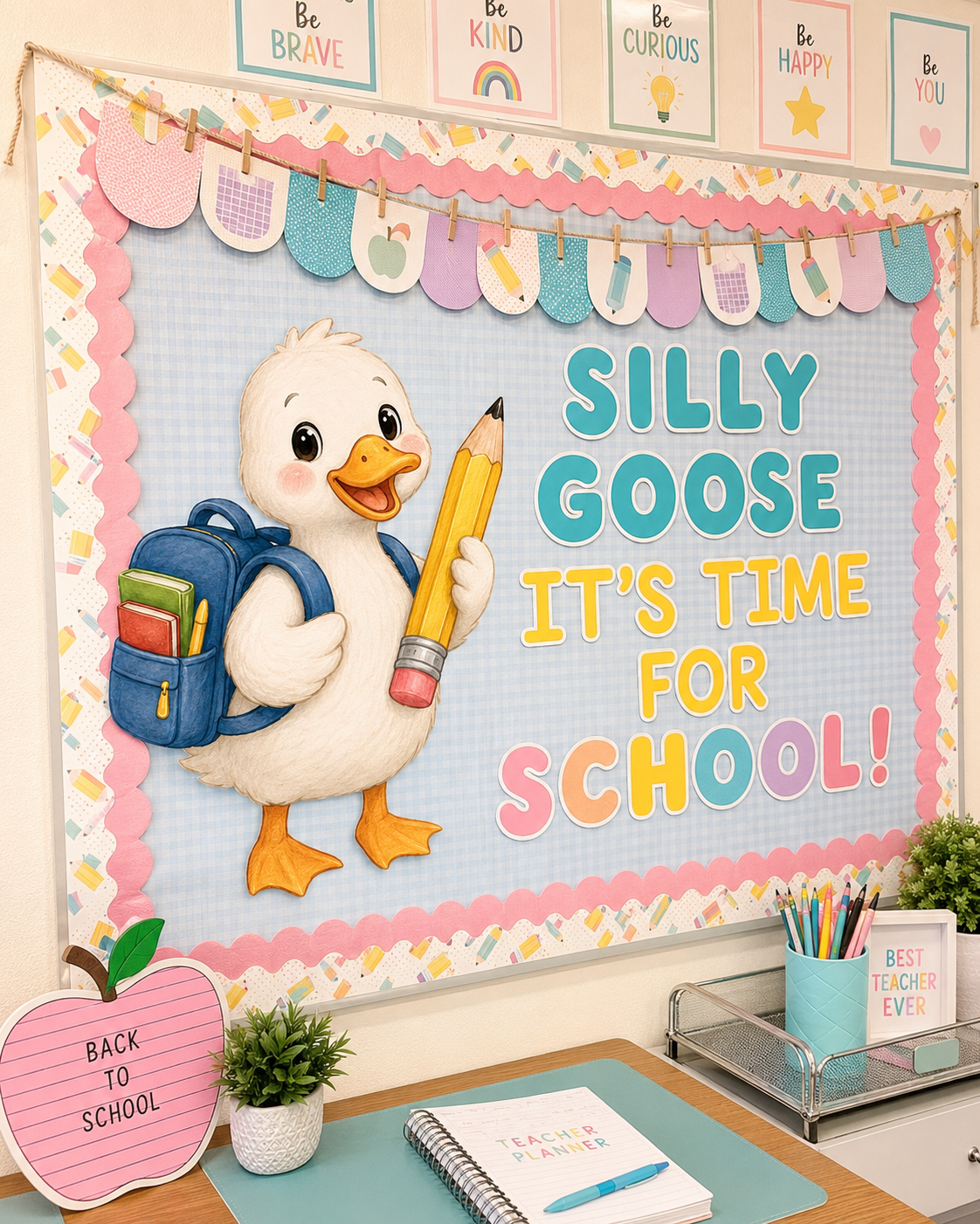 Classroom mascot illustration — Goose